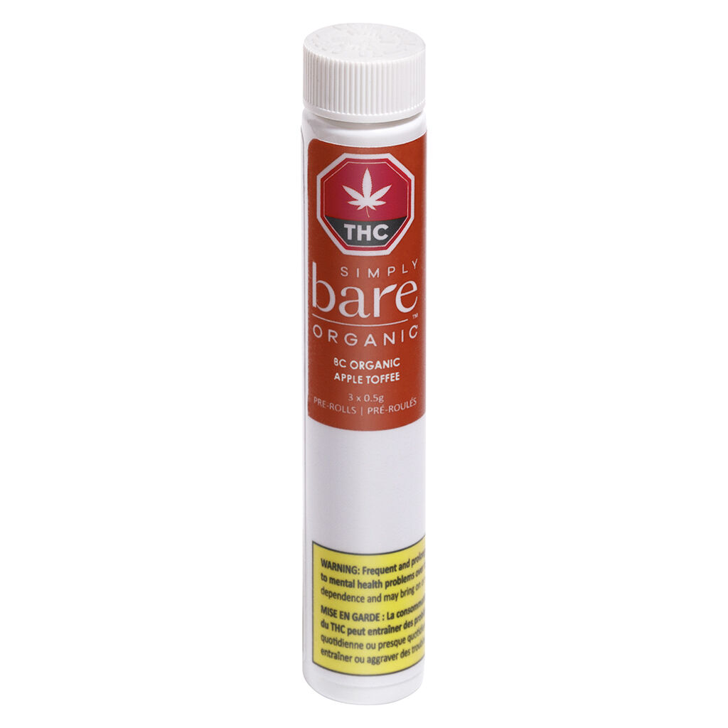 Simply Bare-BC Organic Apple Toffee Pre-Roll-3x0.5g