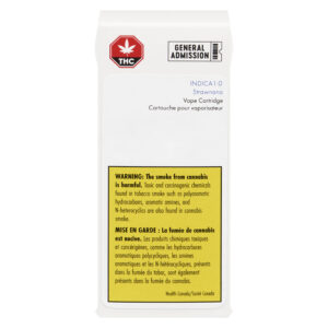 General Admission - Strawnana Indica 1:0 510 Thread Cartridge - 0.95g