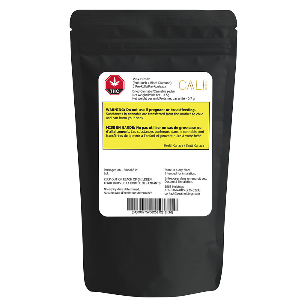 CALI - Pink Dimez Pre-Rolls - 5x0.7g